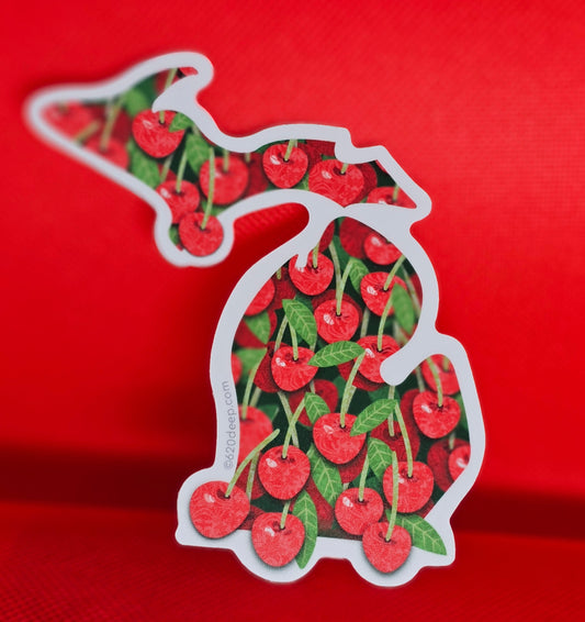 Michigan Cherry Vinyl Sticker
