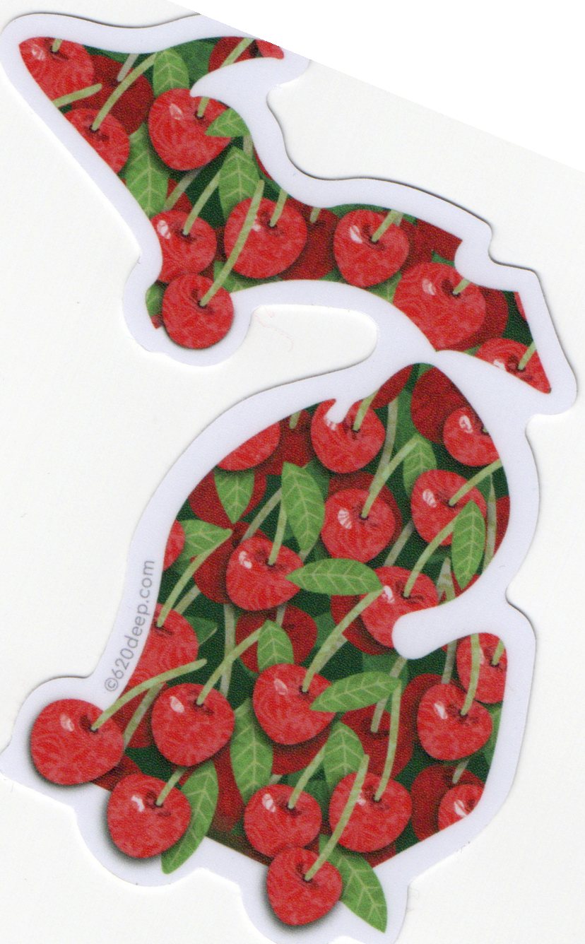 Michigan Cherry Vinyl Sticker