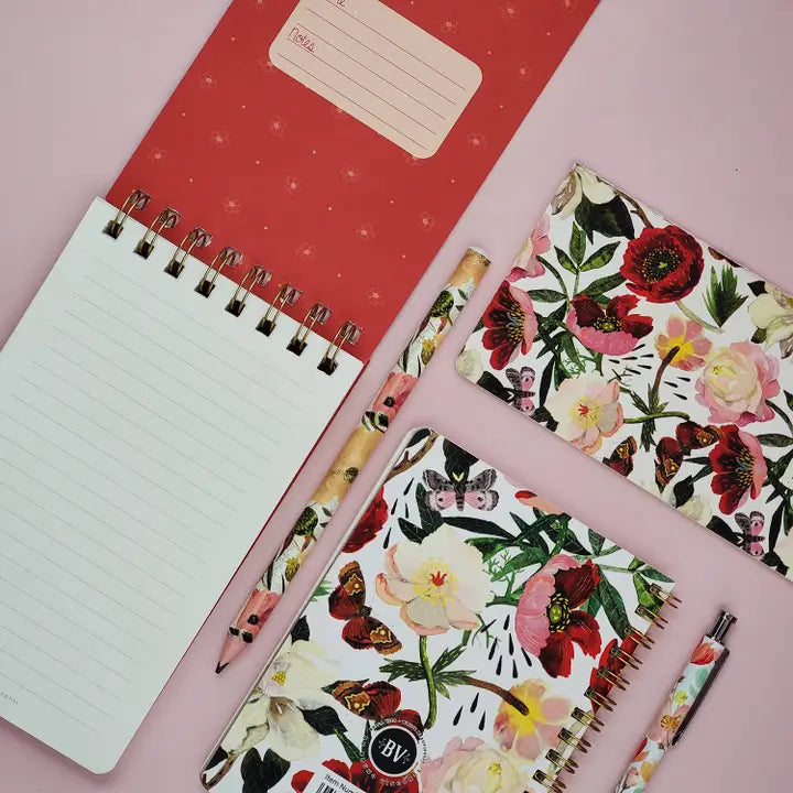 Peony Spiral Flip Pad Notebook