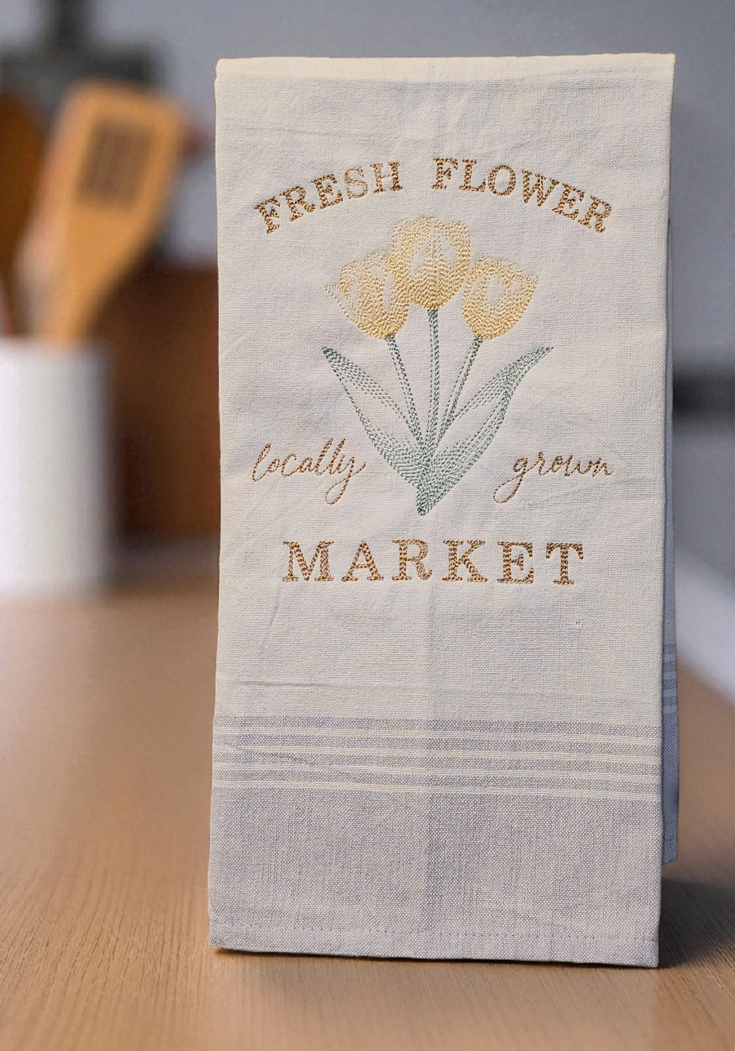 Fresh Flower Market Tea Towel